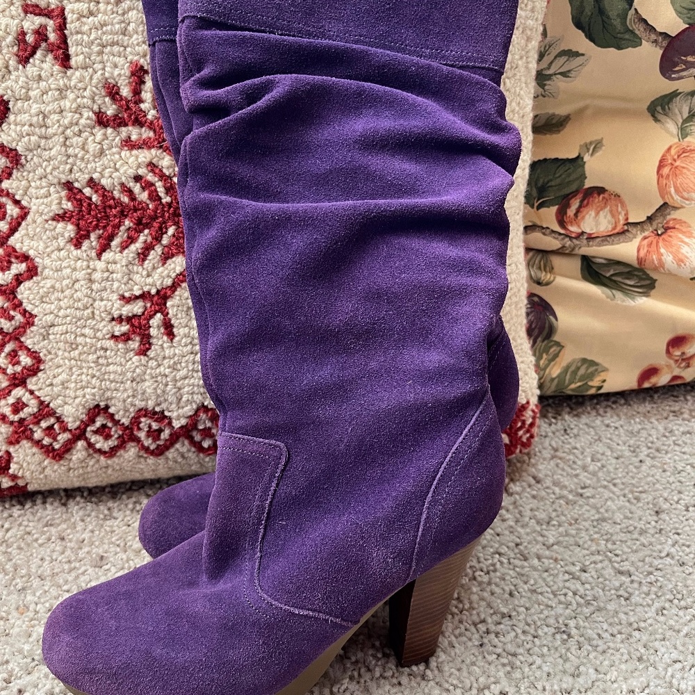 Purple Colin Stuart suede Boots